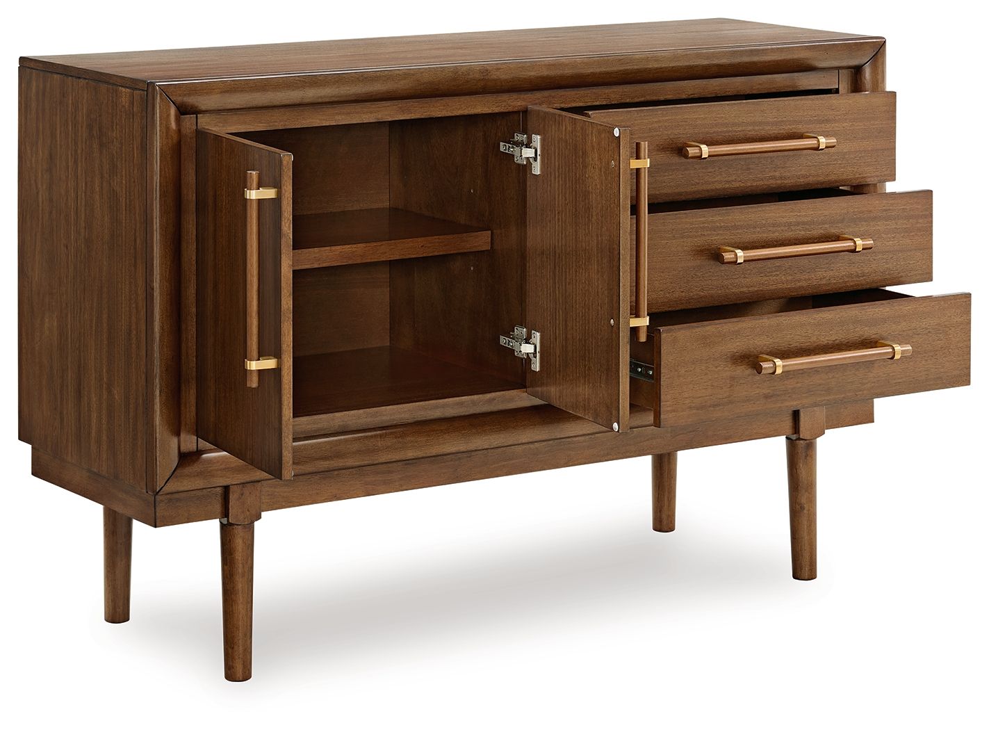 Lyncott - Brown - Dining Room Server - Hornell Furniture Outlet