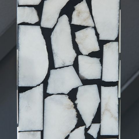 Macaria - White / Black - Marble Table Lamp - Hornell Furniture Outlet