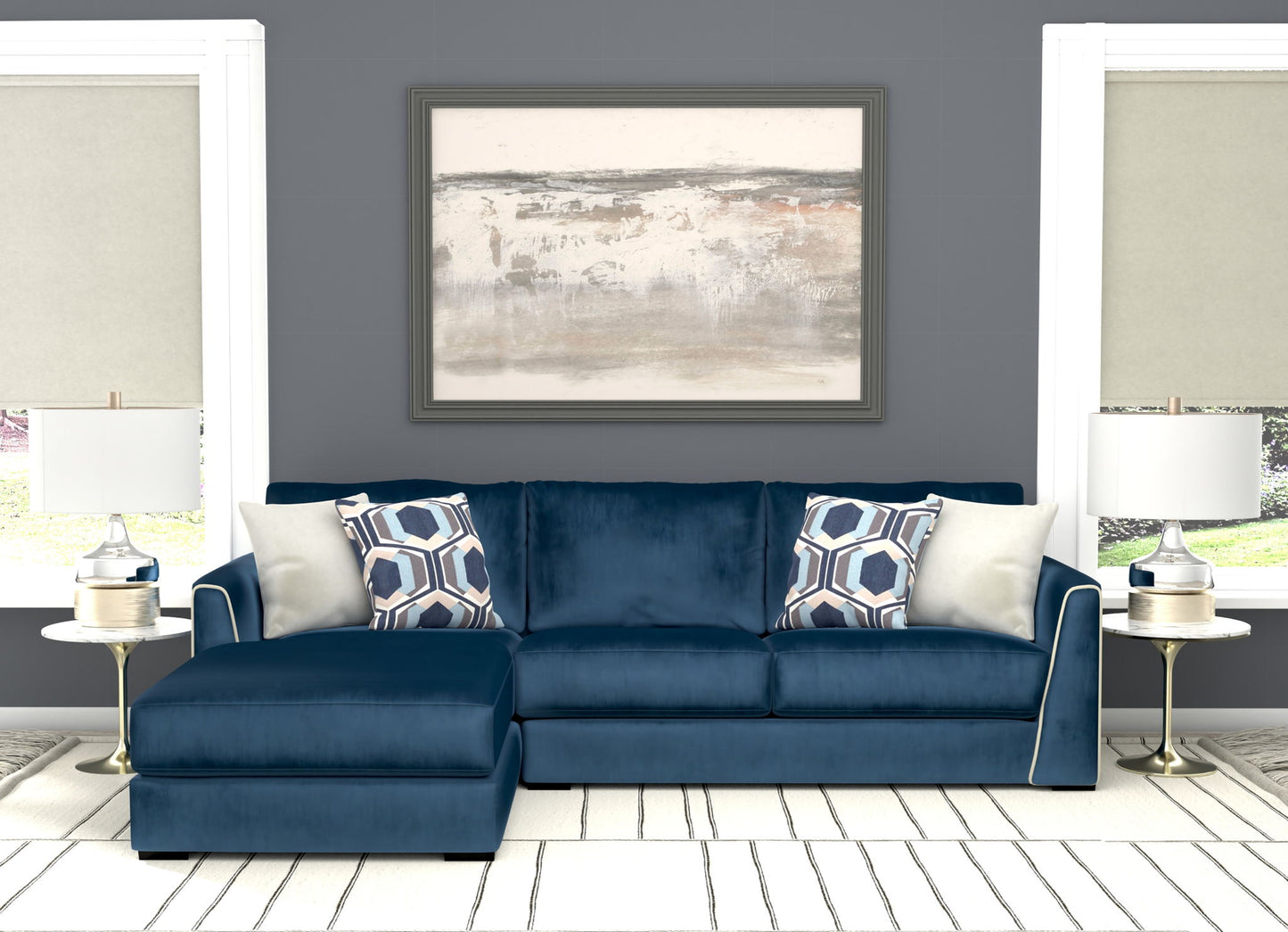 Jetson - Sectional With Comfort Coil Seat Cushions And Included Accent Pillows - Hornell Furniture Outlet