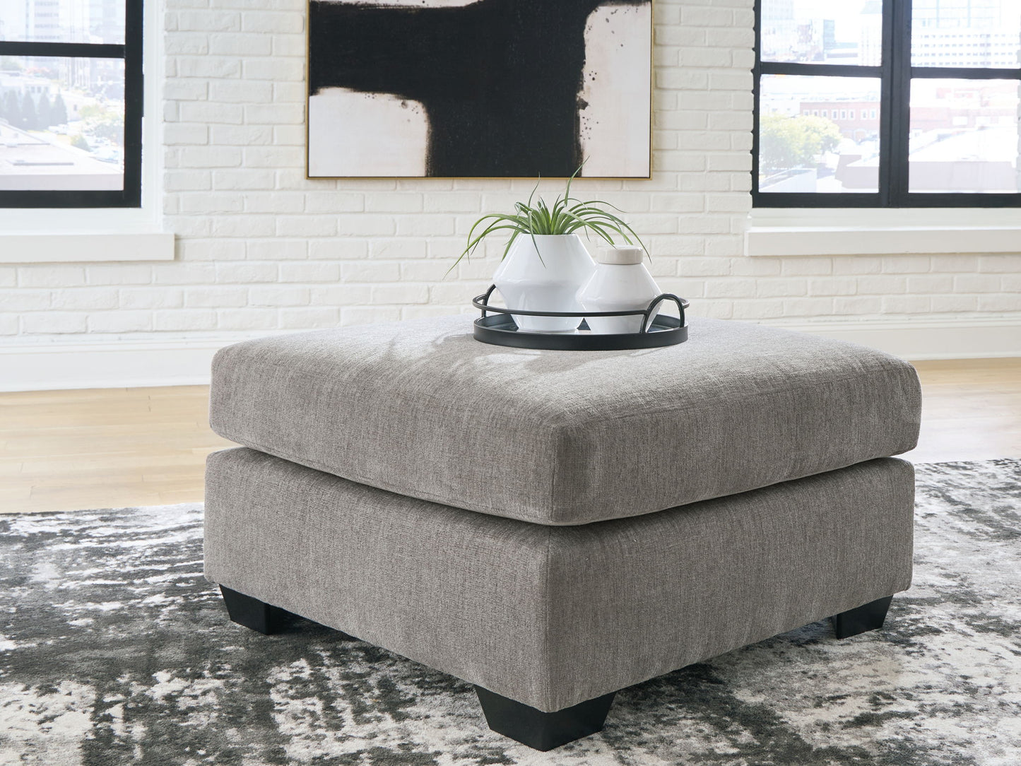 Lanelly - Alloy - Oversized Accent Ottoman - Hornell Furniture Outlet
