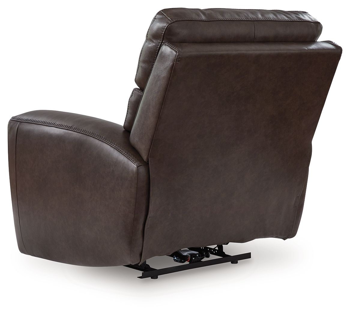 Crossplex - Smoke - Power Recliner / Adjustable Headrest - Hornell Furniture Outlet