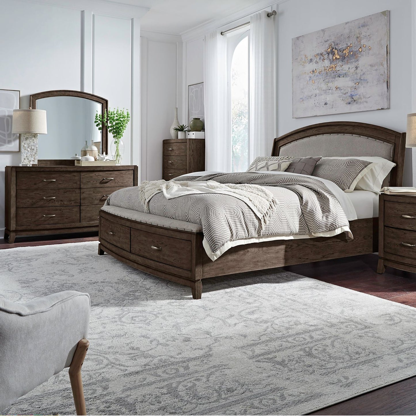 Avalon - Upholstered Bedroom Set - Hornell Furniture Outlet