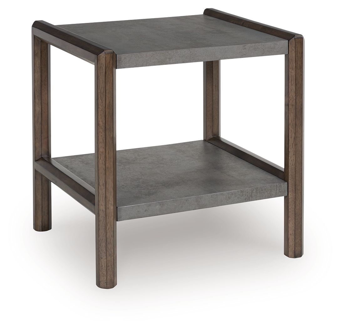 Kallenny - Brown / Gray - Rectangular End Table - Hornell Furniture Outlet