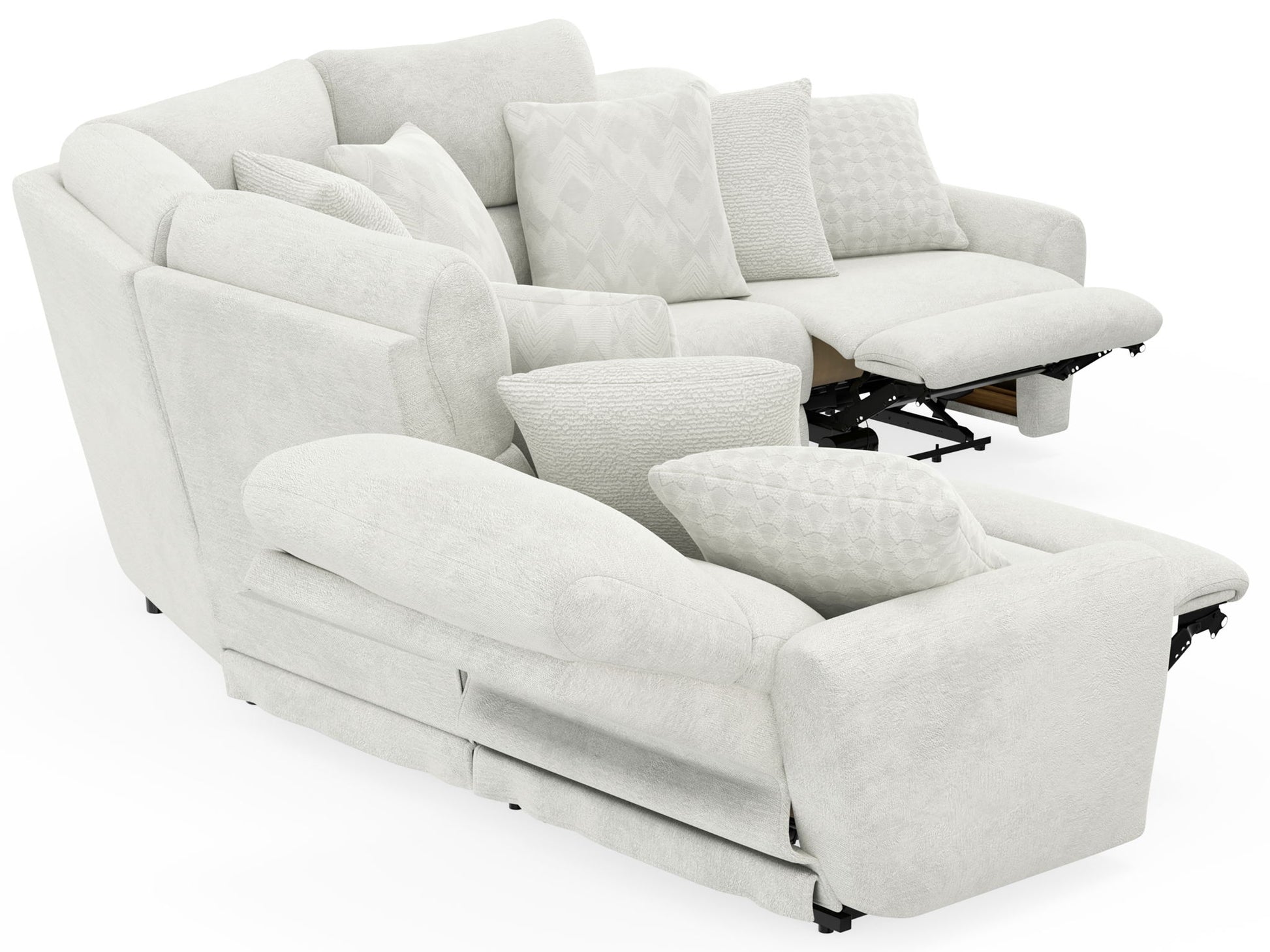 Majesty - Deep Seating Power Reclining Sectional - Hornell Furniture Outlet