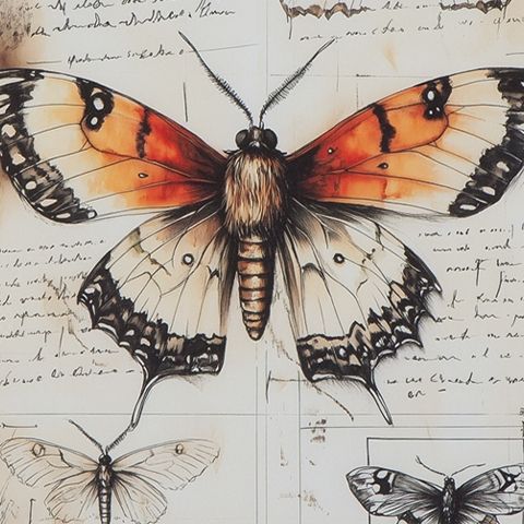 Jossletts - Orange / Black / Ivory - Wall Art Set (Set of 3) - Hornell Furniture Outlet