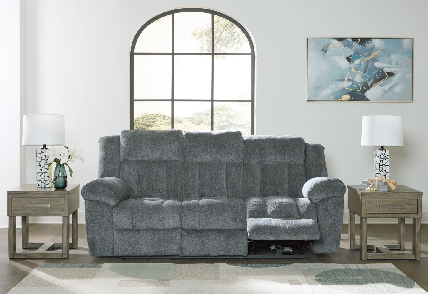 Tip - off - Power Reclining Sofa With Adj Headrest - Hornell Furniture Outlet