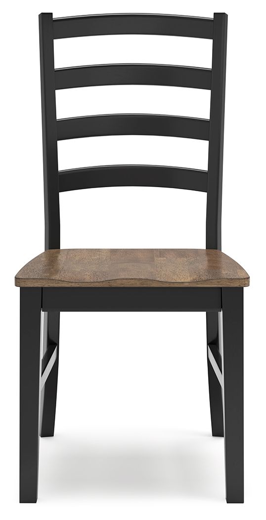 Wildenauer - Brown / Black - Dining Room Side Chair (Set of 2) - Hornell Furniture Outlet