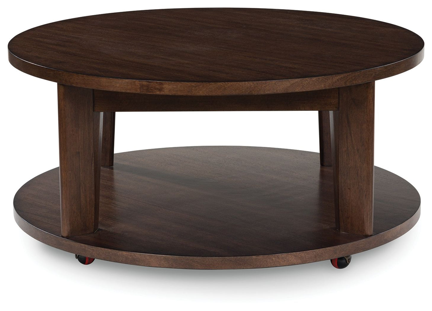 Korestone 2 - Dark Brown - Round Cocktail Table - Hornell Furniture Outlet