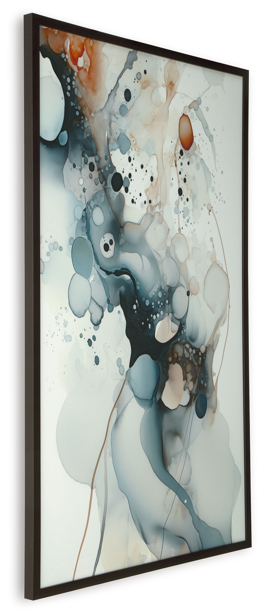 Foxenburg - Blue / Amber / White - Wall Art - Hornell Furniture Outlet