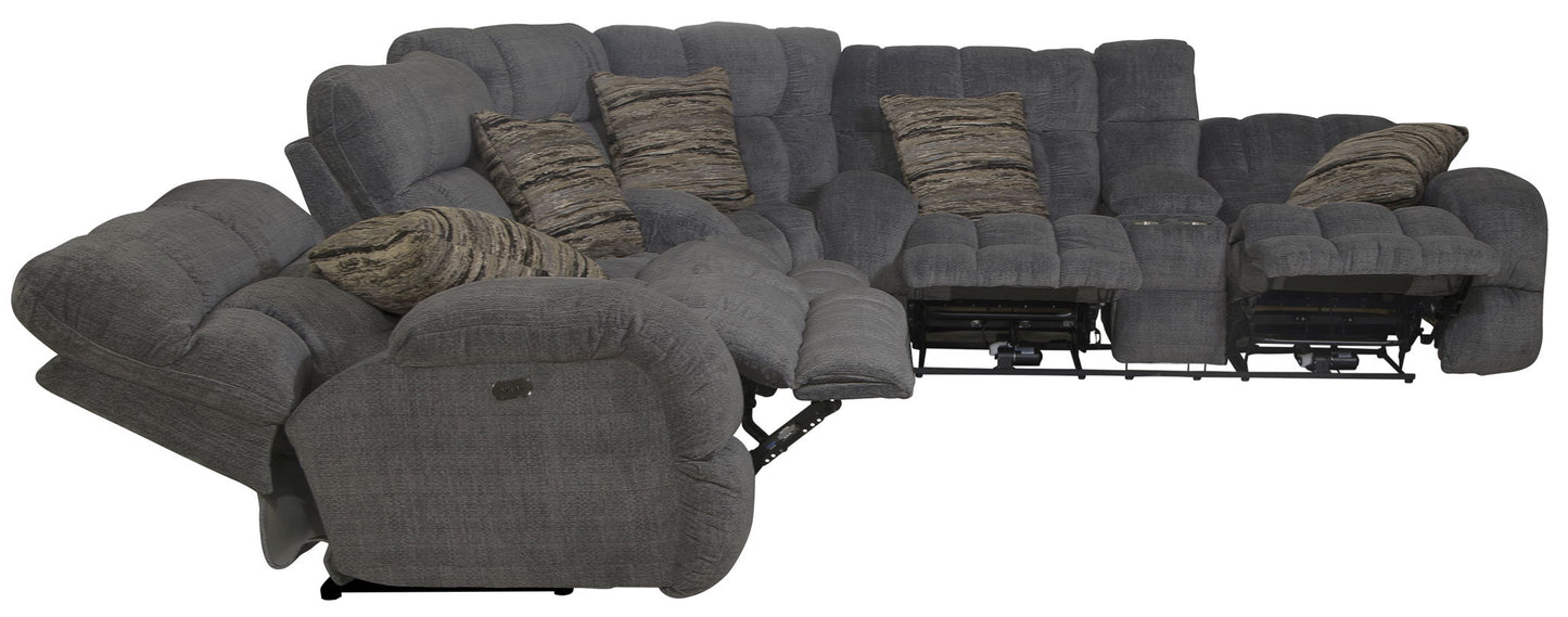 Ashland - Reclining Sectional With 4 Lay Flat Reclining Seats - Hornell Furniture Outlet