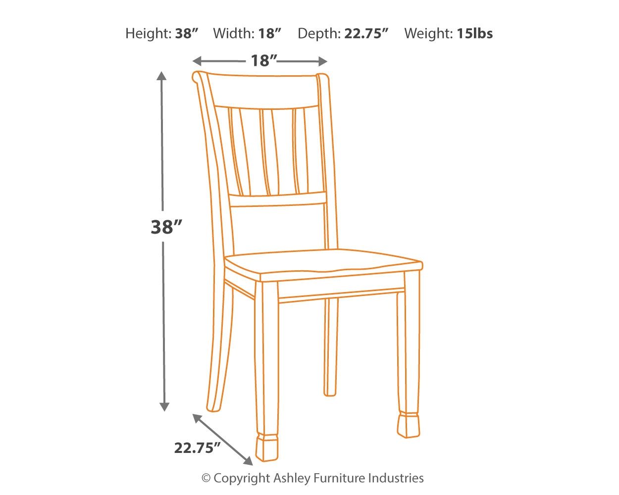 Whitesburg - Brown / Cottage White - Dining Room Side Chair (Set of 2) - Hornell Furniture Outlet