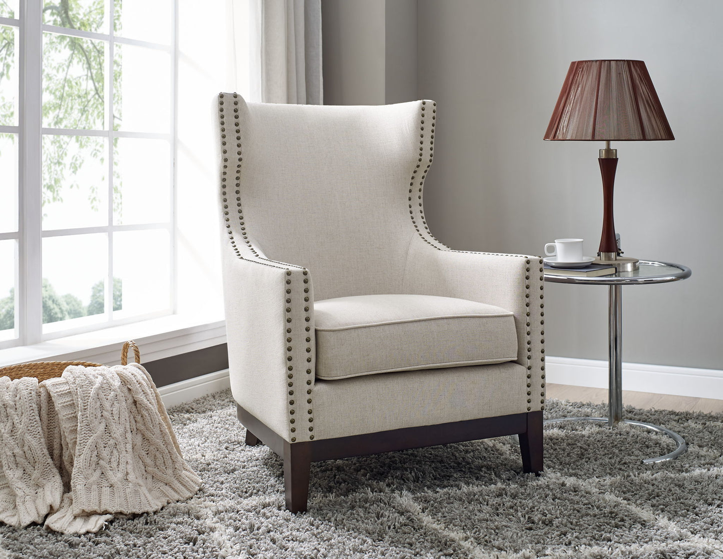 Roswell - Wingback Chair - Hornell Furniture Outlet