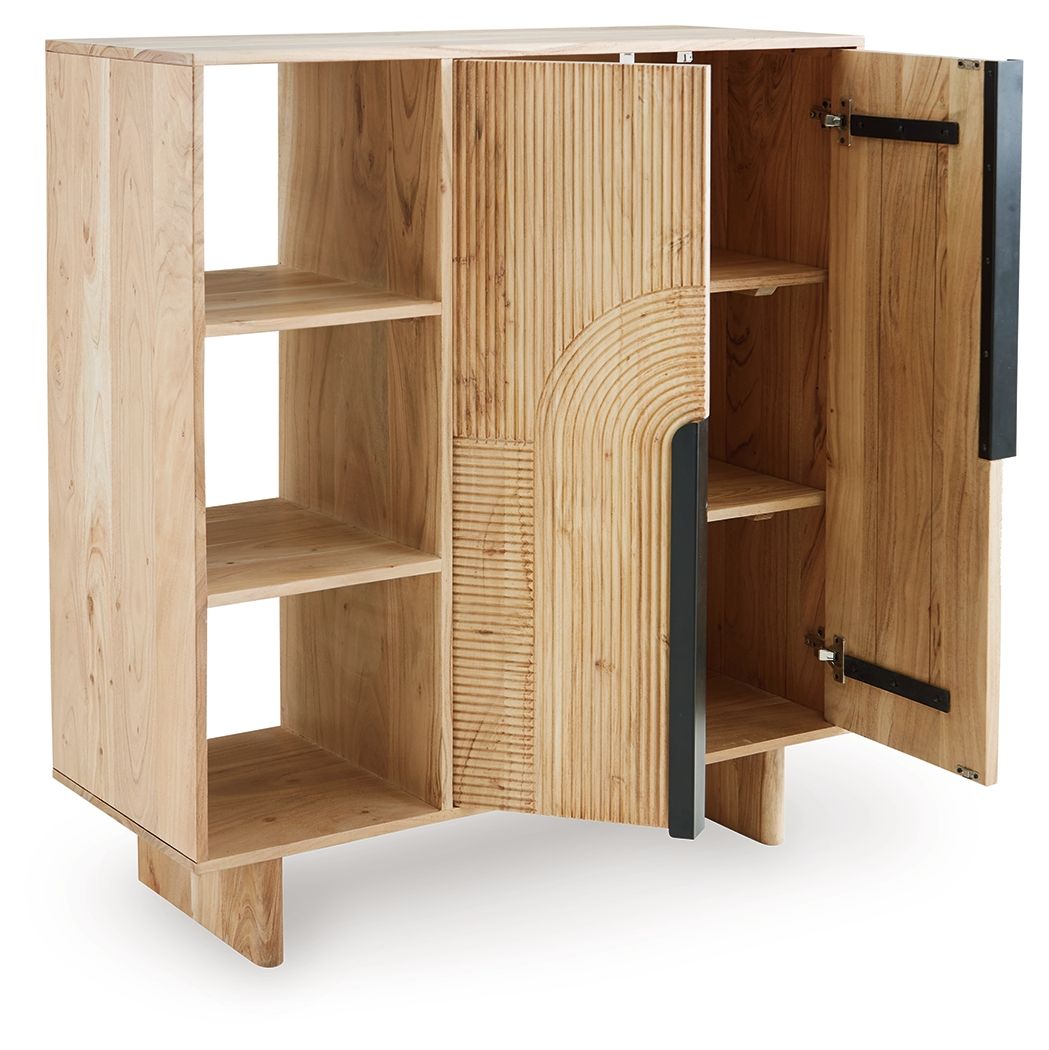 Kierwell - Natural - Accent Cabinet - Hornell Furniture Outlet