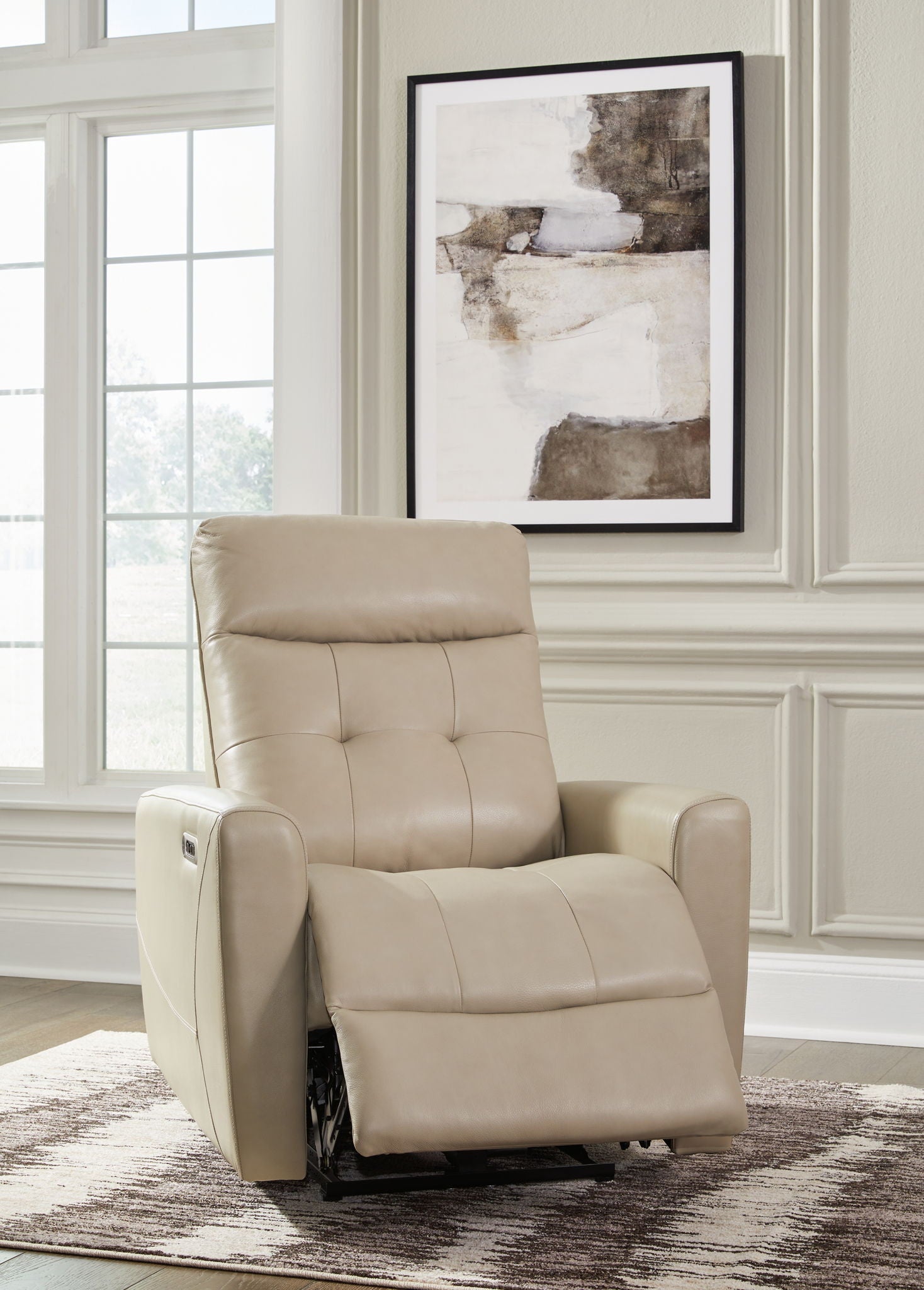Pisgham - Power Recliner With Adj Headrest - Hornell Furniture Outlet