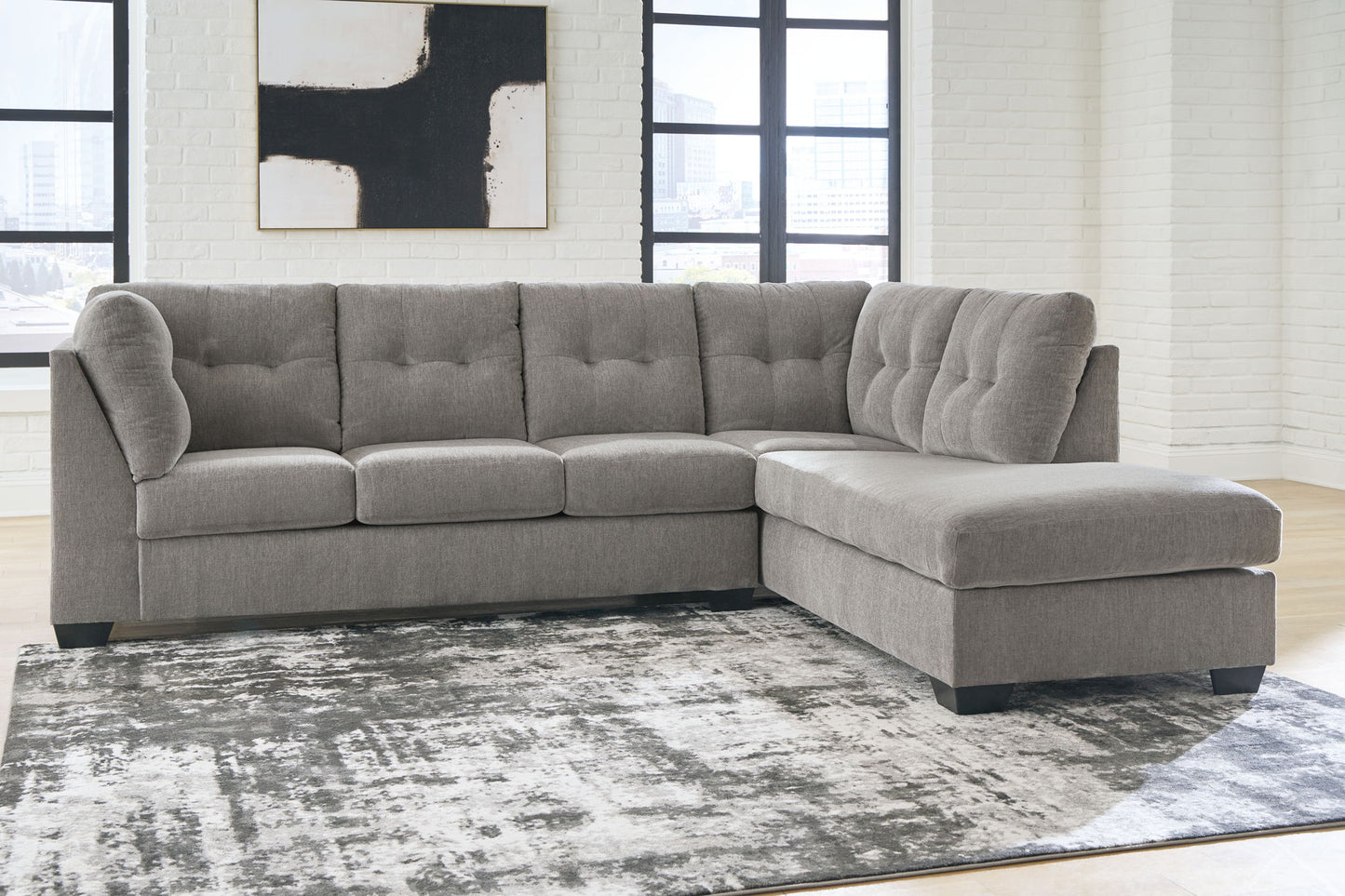 Lanelly - Alloy - 2 - Piece Sectional With Raf Corner Chaise - Hornell Furniture Outlet