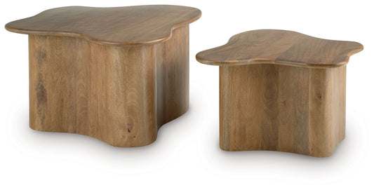 Abeford - Brown - Accent Cocktail Table (Set of 2) - Hornell Furniture Outlet