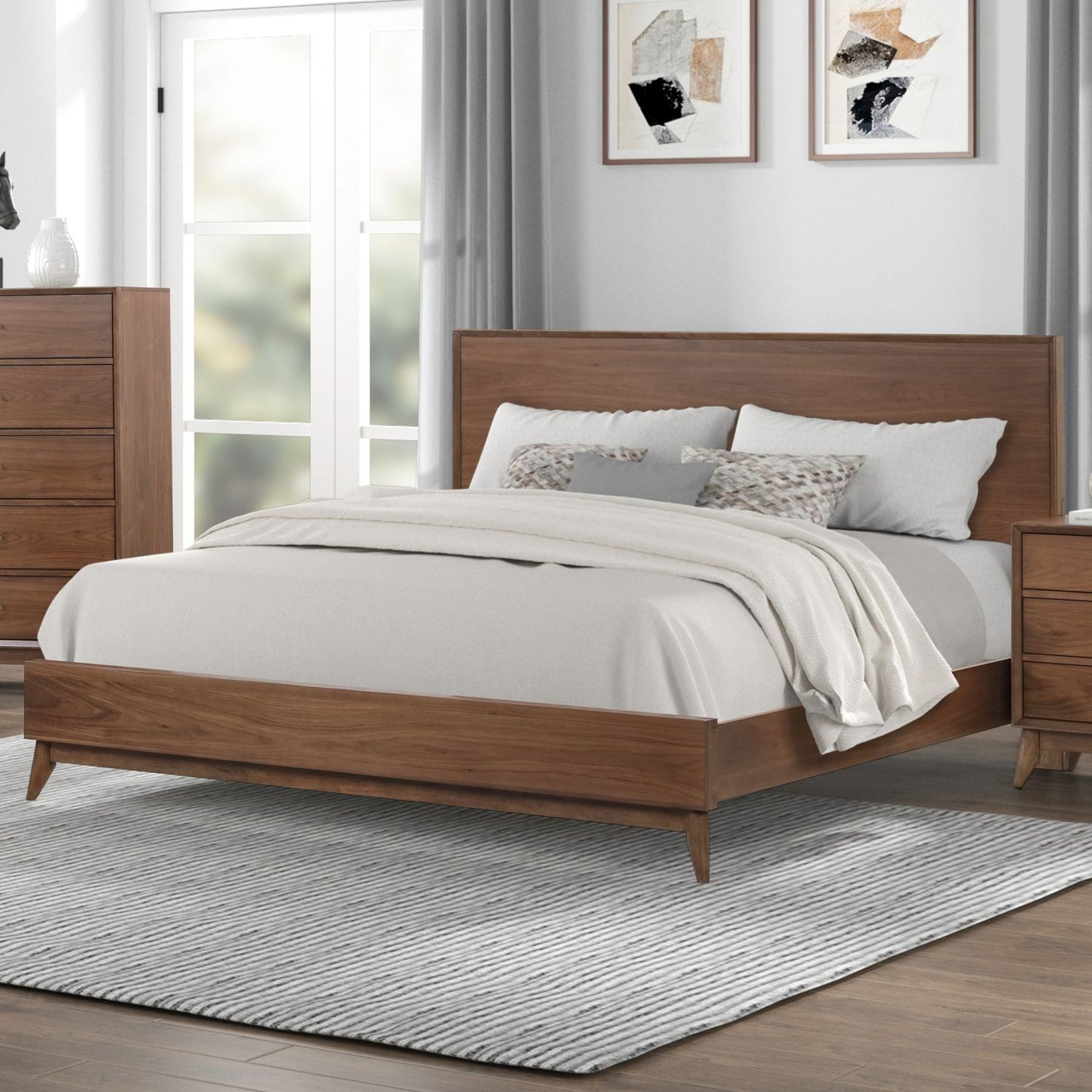 Century Modern - Dresser & Mirror - Light Brown - Hornell Furniture Outlet