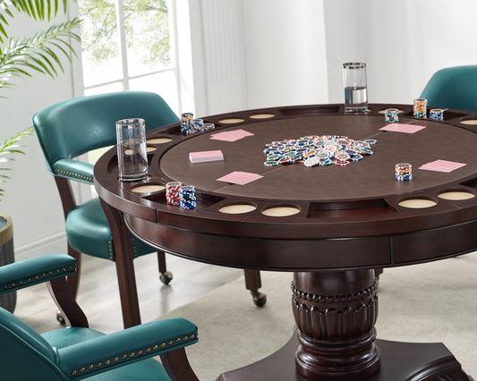 Tournament - Dining and Game Table - Dark Brown - Hornell Furniture Outlet