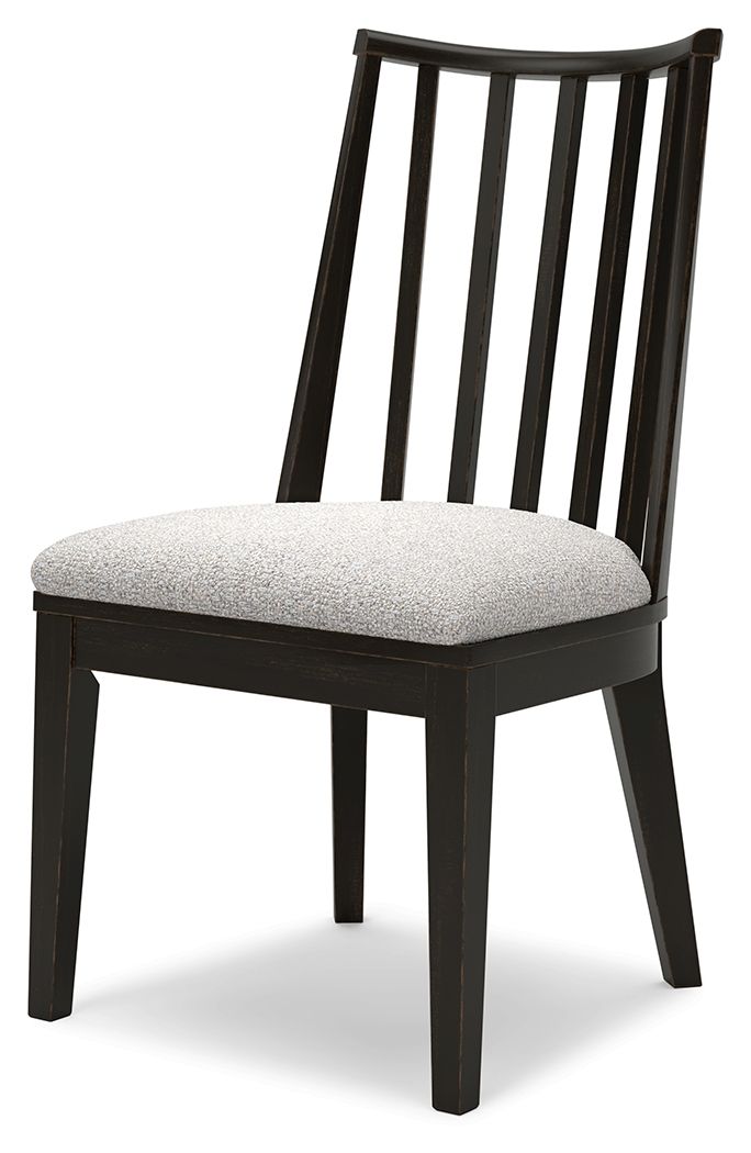 Galliden - Black - Dining Upholstered Side Chair (Set of 2) - Hornell Furniture Outlet