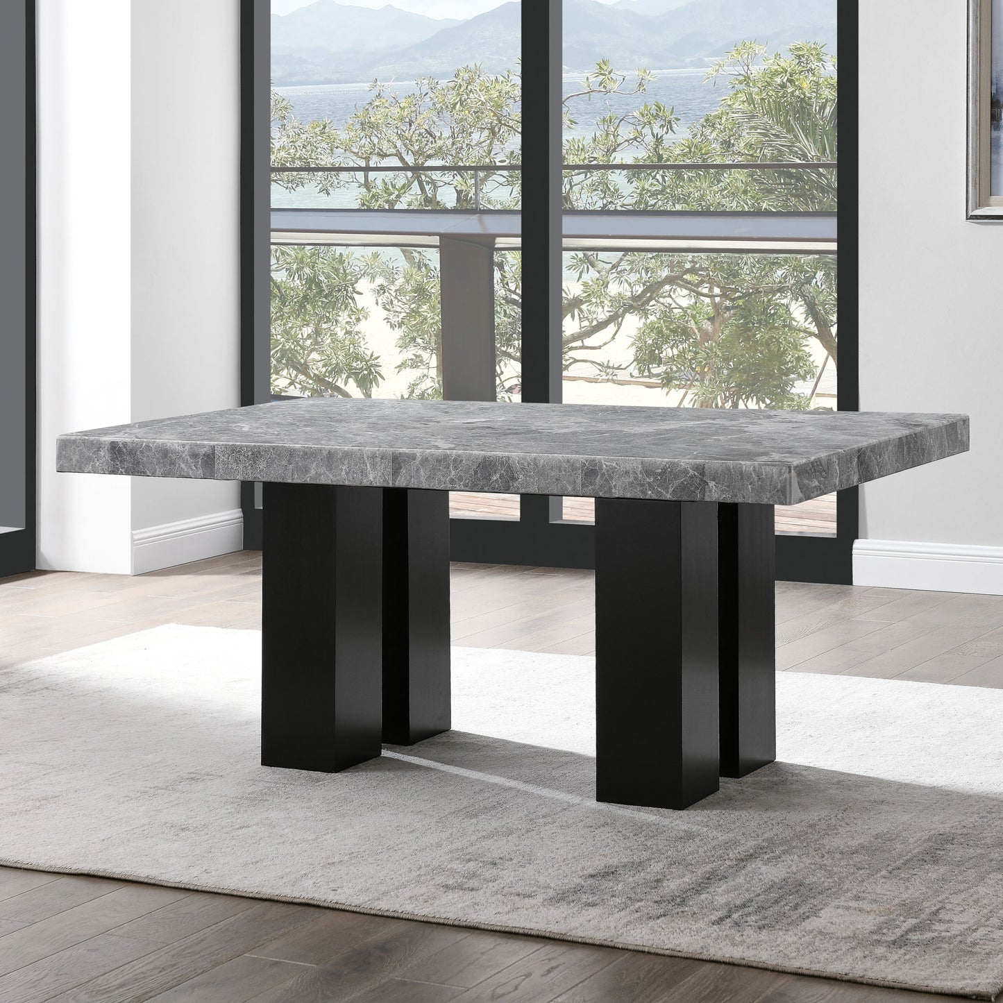 Camila - Rectangular Dining Set - Gray Top - Hornell Furniture Outlet
