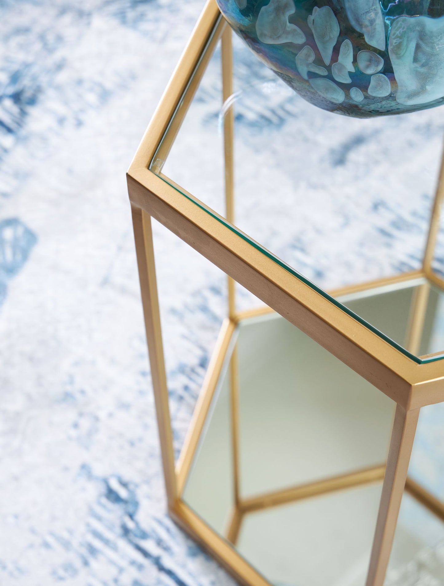 Veerwick - Gold Finish - Accent Cocktail Table - Hornell Furniture Outlet