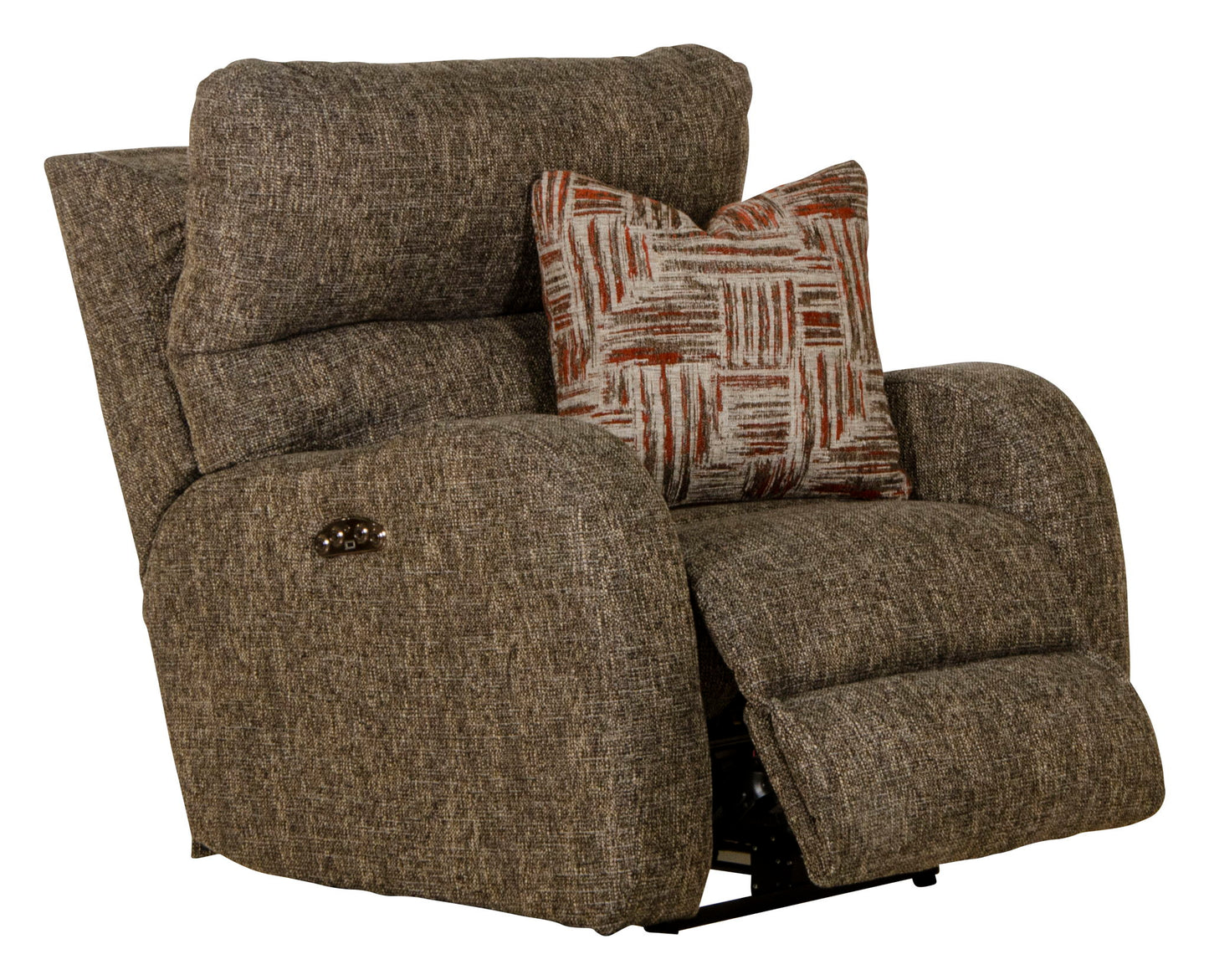 Liam - Power Headrest Power Lay Flat Recliner - Coal - Hornell Furniture Outlet