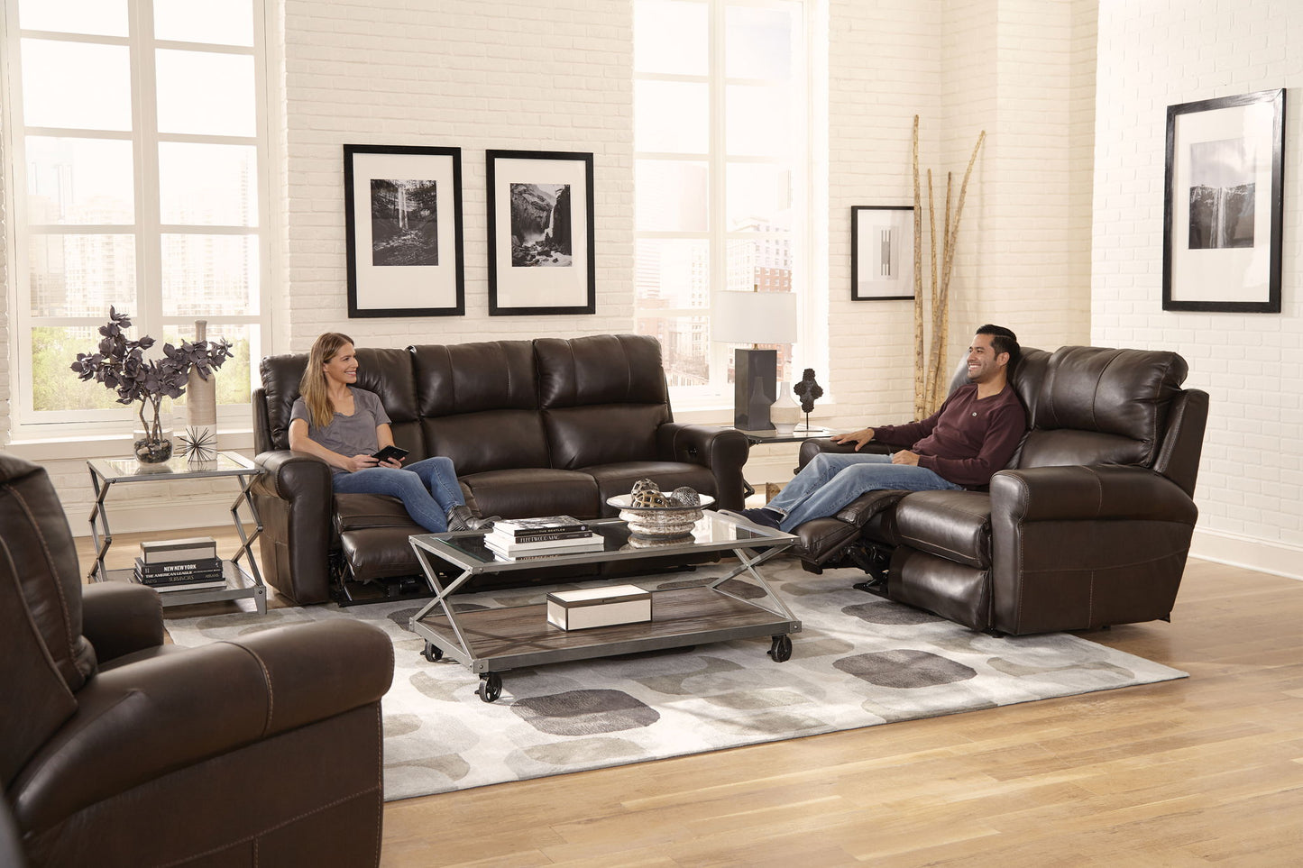 Torretta - Power Lay Flat Reclining Loveseat - Hornell Furniture Outlet