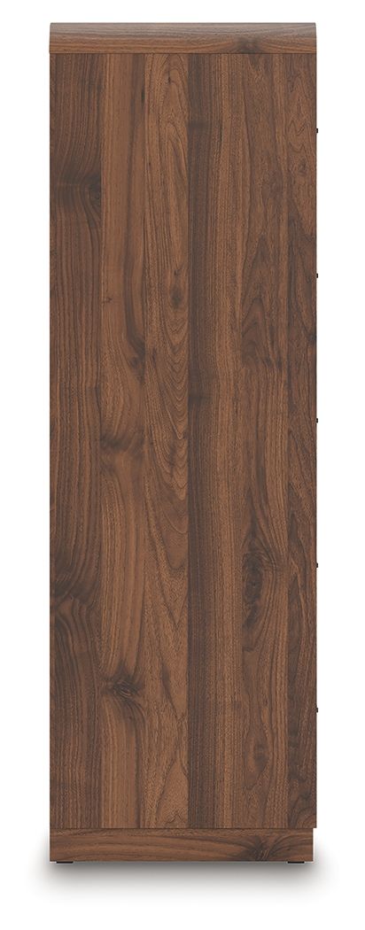 Fortlorn - Walnut Brown - Five Drawer Chest - Hornell Furniture Outlet