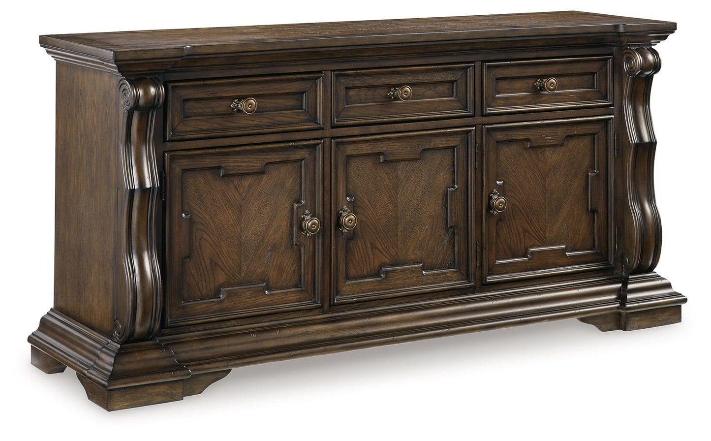 Maylee - Dark Brown - Dining Room Buffet - Hornell Furniture Outlet