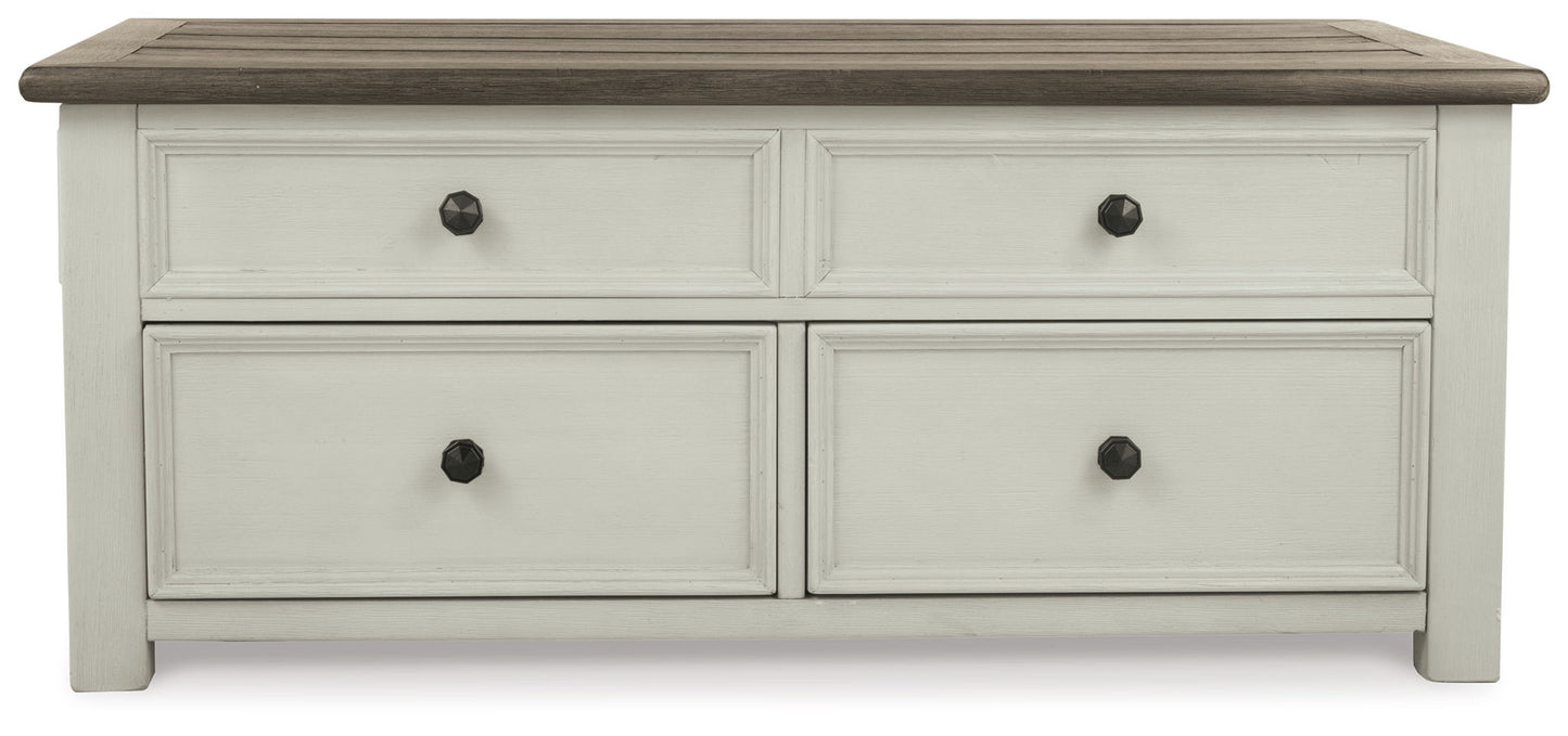 Bolanburg - White / Brown / Beige - Lift Top Cocktail Table - Hornell Furniture Outlet