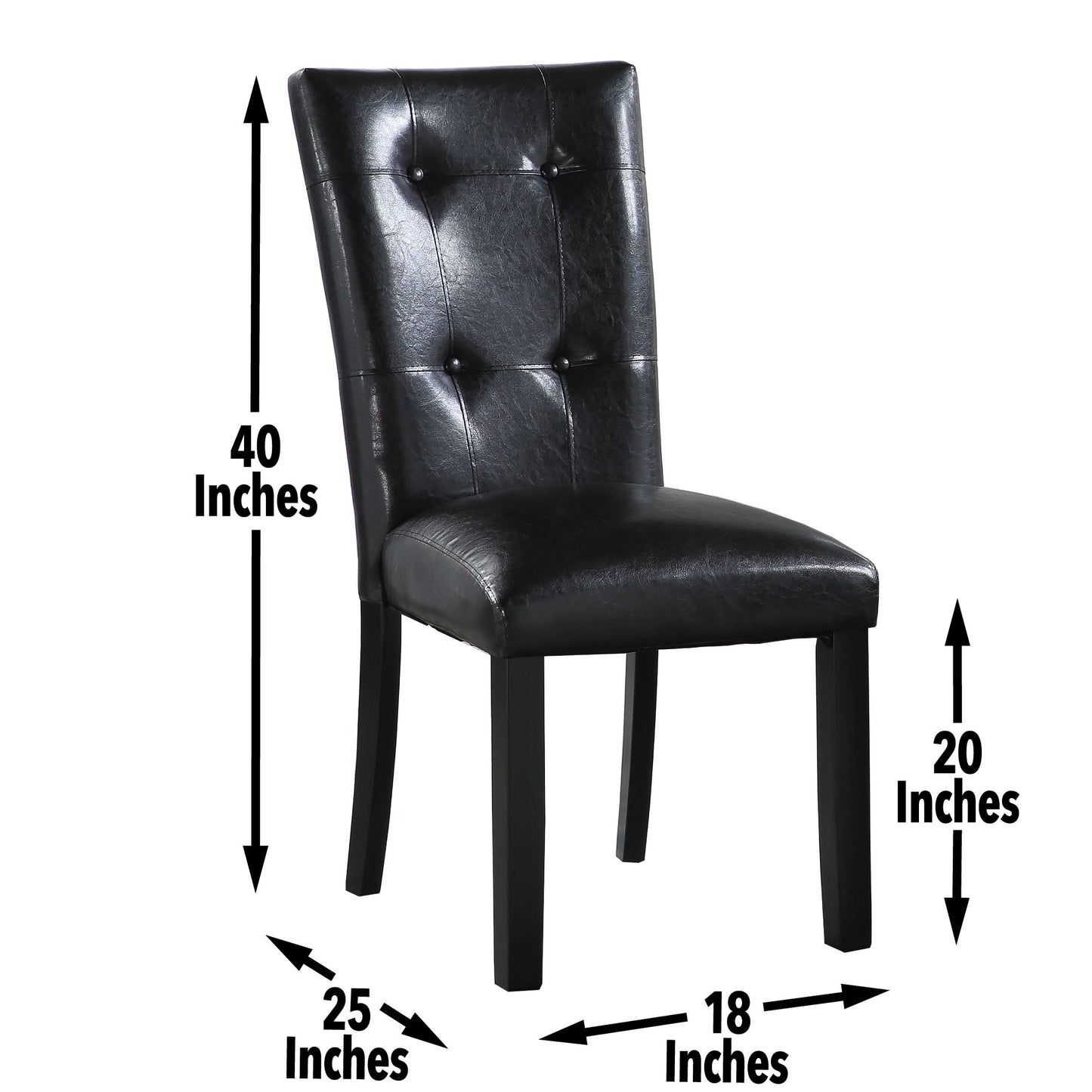 Sterling - Parsons Chair (Set of 2) - Black - Hornell Furniture Outlet