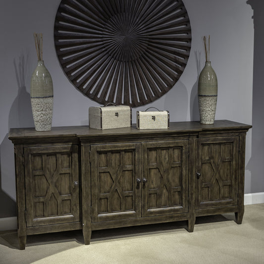 Paradise Valley - 76" TV Console - Dark Brown - Hornell Furniture Outlet