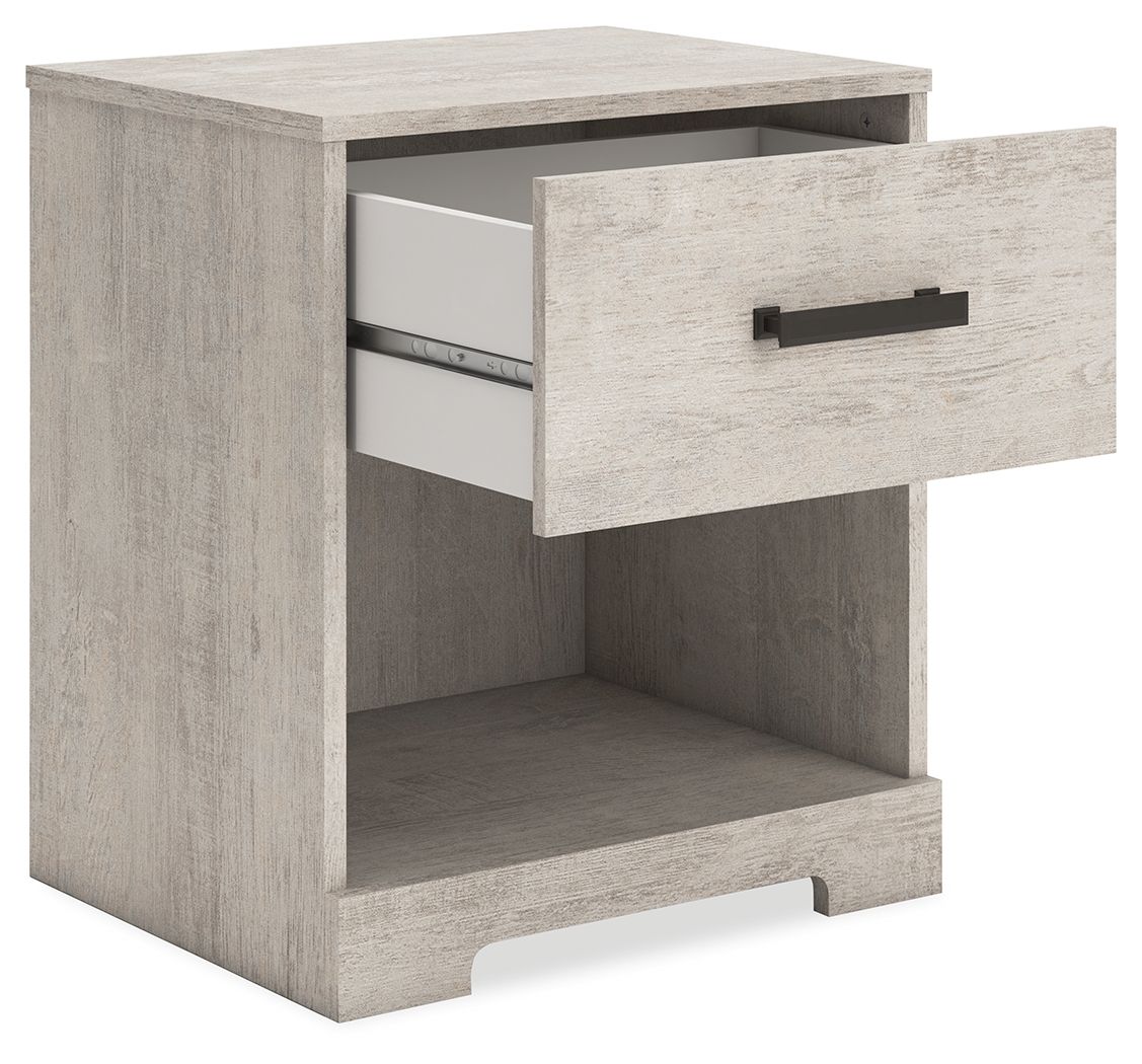 Shawburn - Gray - One Drawer Night Stand - Hornell Furniture Outlet