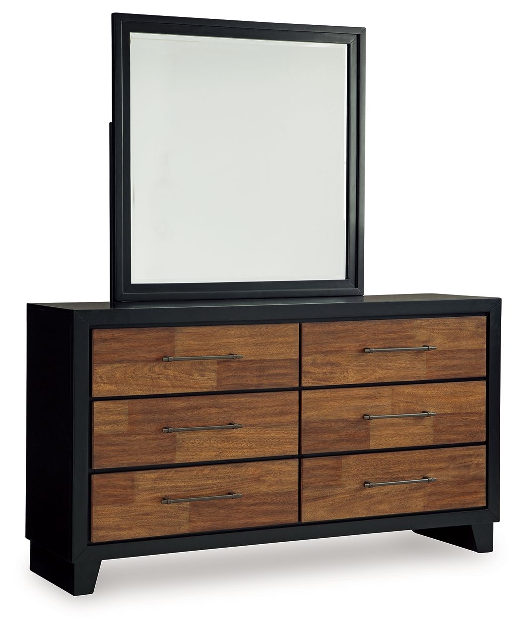 Kraeburn - Brown / Black - Dresser And Mirror - Hornell Furniture Outlet