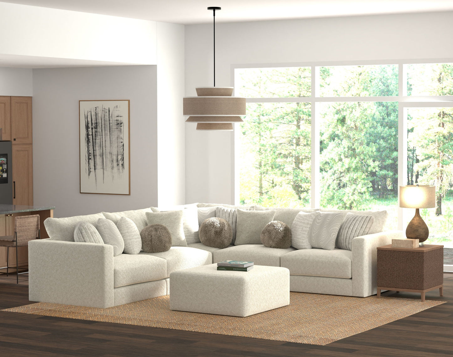 Ritzy - Modular Sofa And Included Cocktail Ottoman - Hornell Furniture Outlet