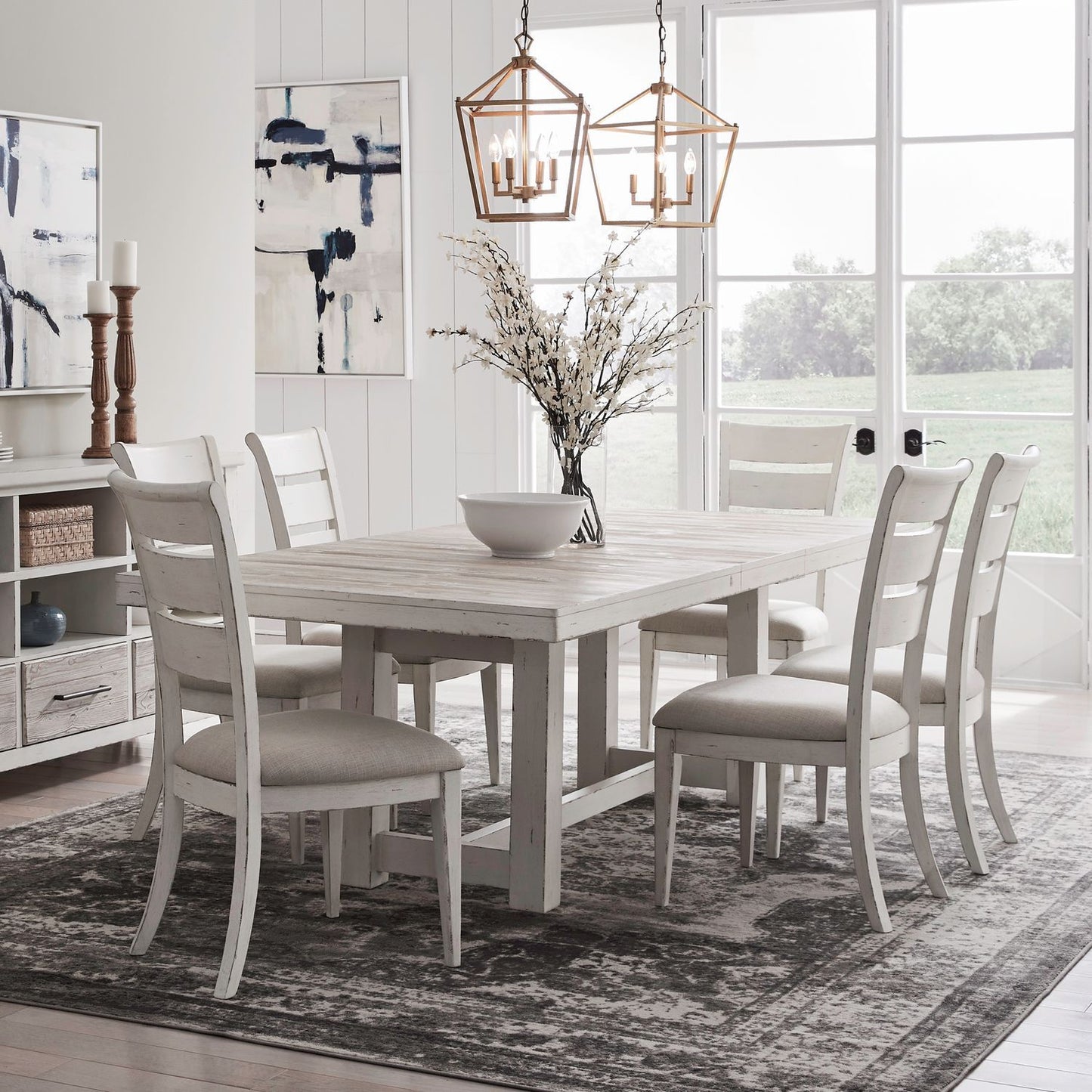 Backroads - Trestle Table Set - Hornell Furniture Outlet
