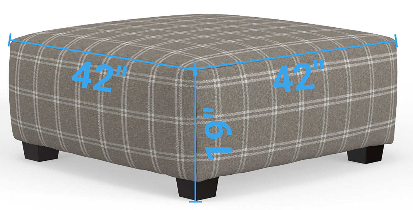 Magnolia - Cocktail Ottoman - Mink - Hornell Furniture Outlet