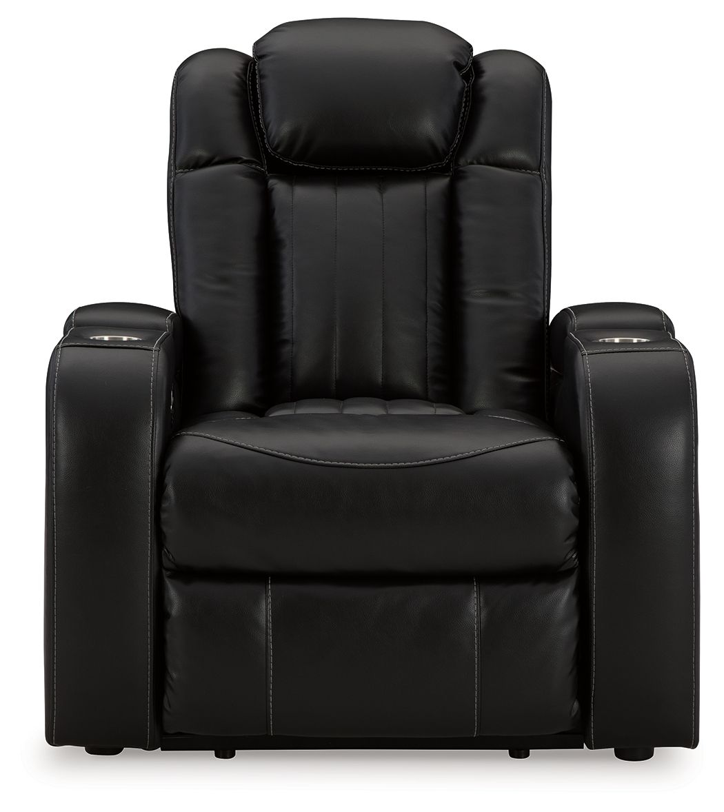 Caveman Den - Midnight - Power Recliner/ Adj Headrest - Hornell Furniture Outlet