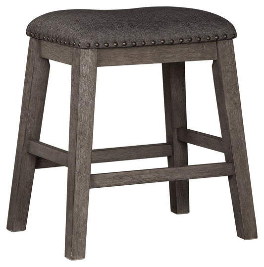 Caitbrook - Gray - Upholstered Stool (Set of 2) - Hornell Furniture Outlet