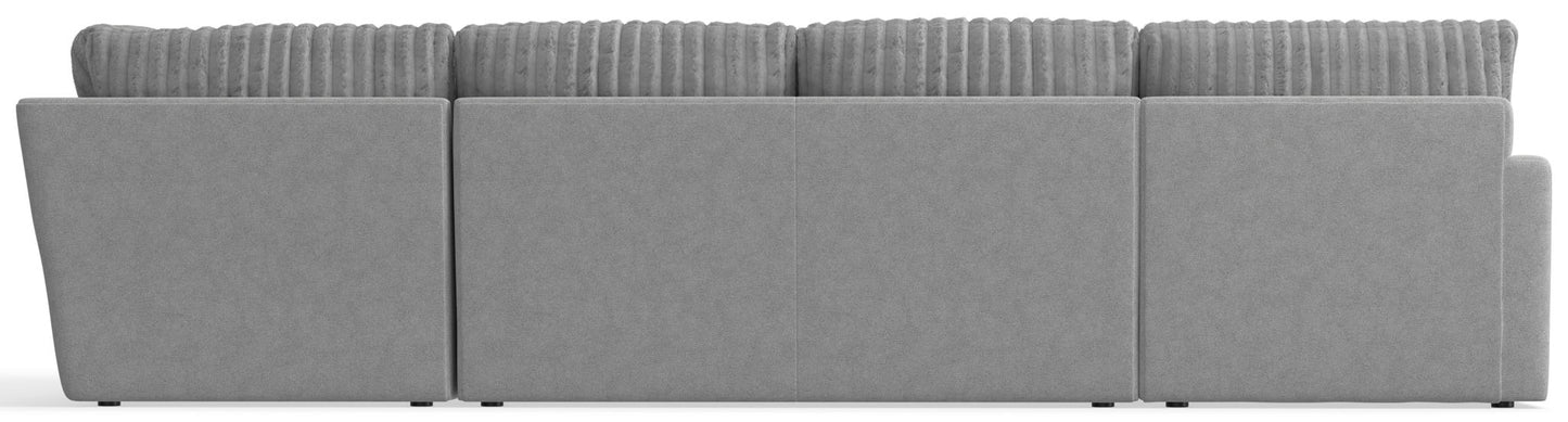 Titan - Sectional With Comfort Coil Seating, Cocktail Ottoman And Accent Pillows Included - Hornell Furniture Outlet