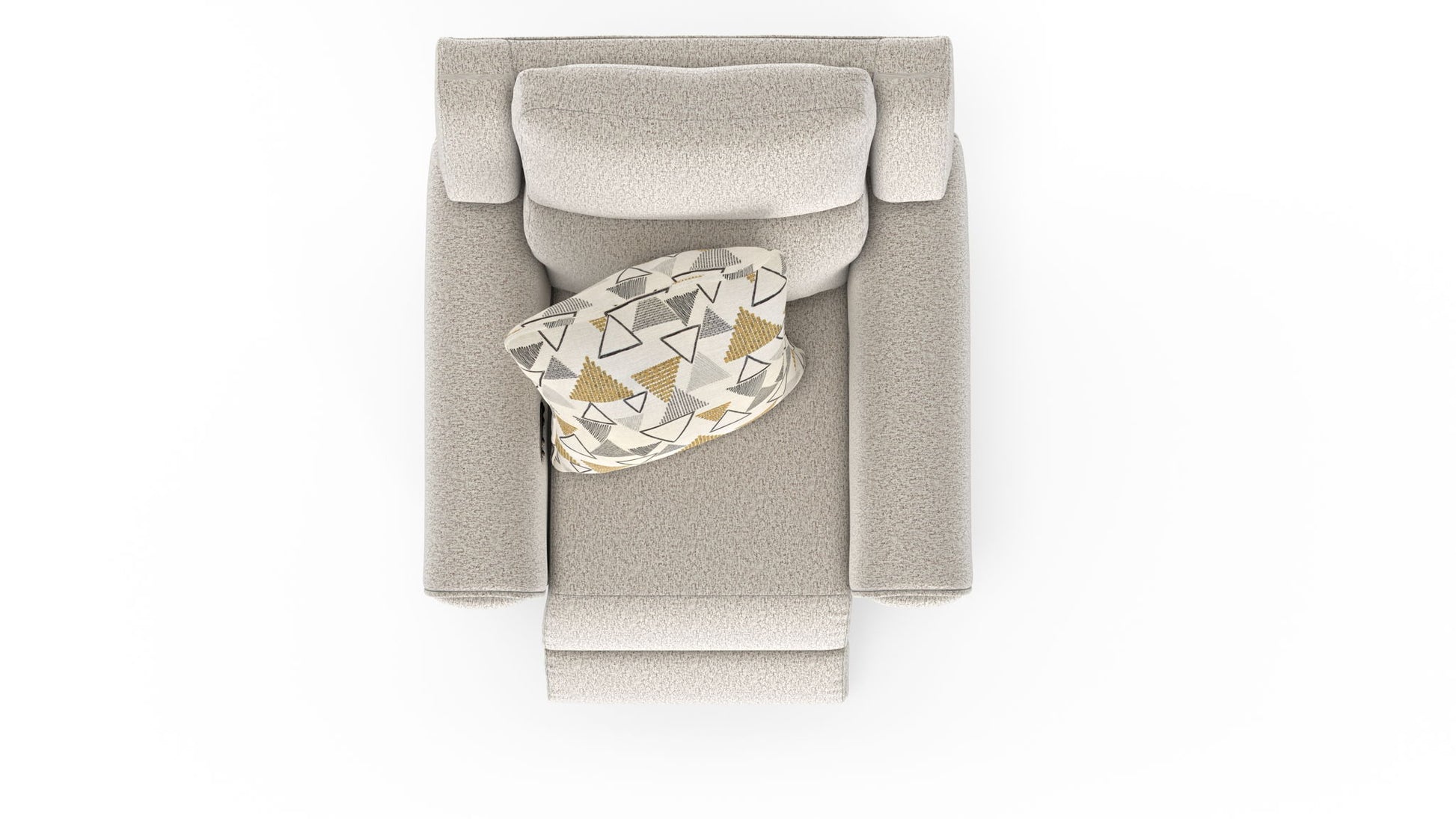 Micah - Power Headrest Power Deep Seat Lay Flat Recliner - Oatmeal - Hornell Furniture Outlet