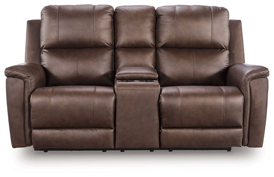 Bleckley - Power Reclining Loveseat With Console / Adjustable Headrest - Hornell Furniture Outlet