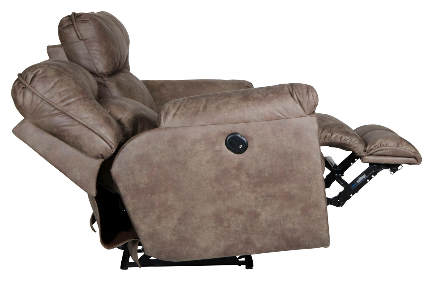 Hollins - Power Reclining Loveseat - Coffee - Hornell Furniture Outlet