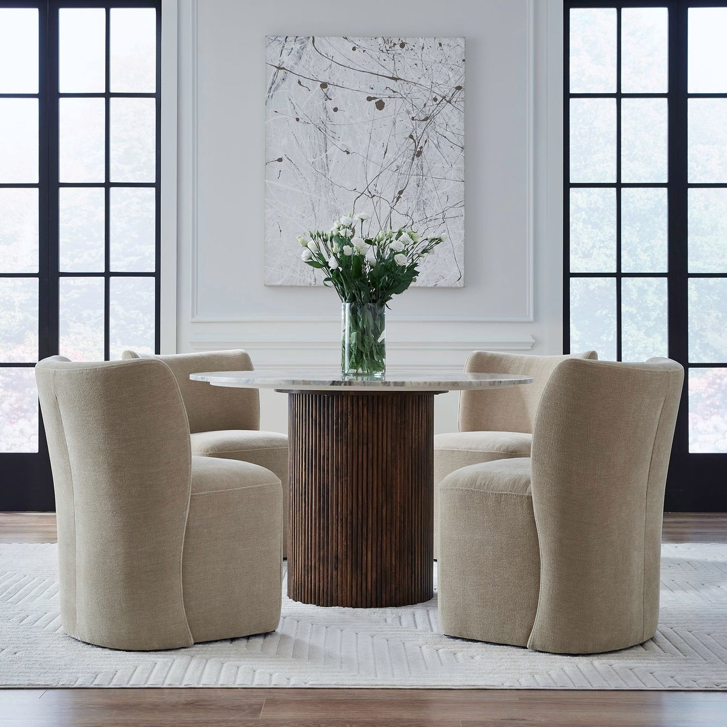 Accent Dining - Dining Chair With Casters Accent - Hornell Furniture Outlet