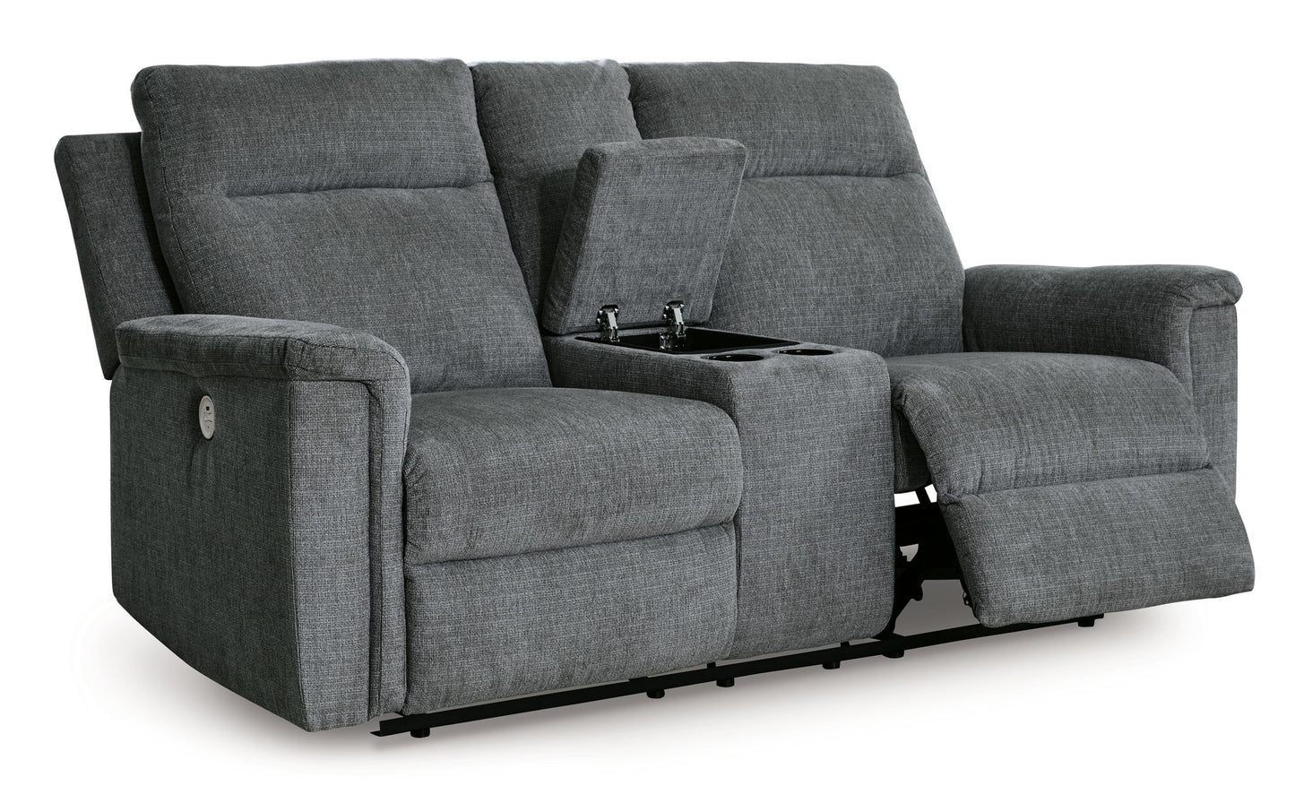 Barnsana - Dbl Power Reclining Loveseat With Console - Hornell Furniture Outlet
