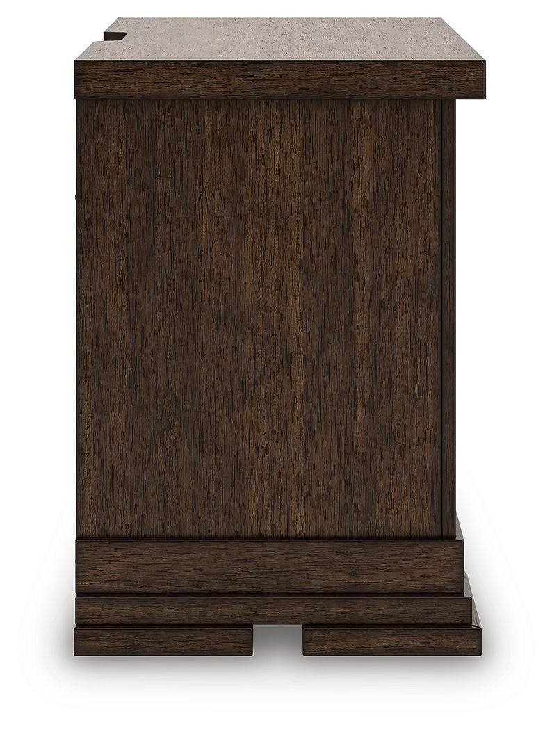 Taffenbrook - Medium Brown - Three Drawer Night Stand - Hornell Furniture Outlet