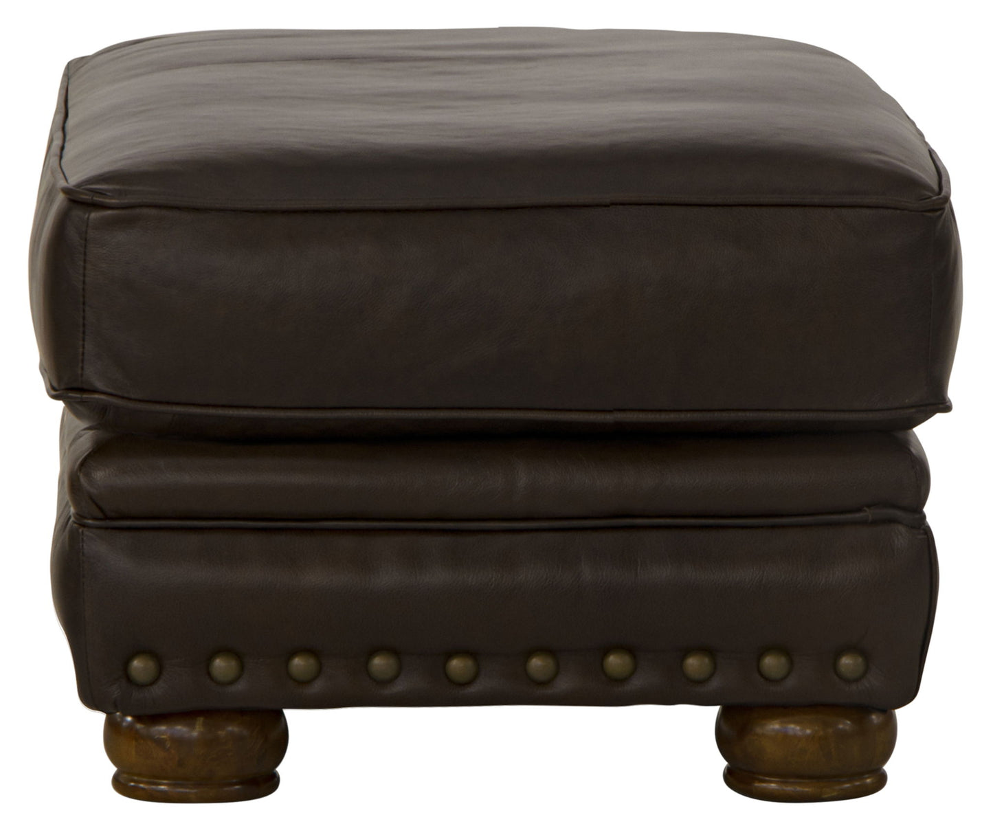 Roberto - Leather Ottoman - Cocoa - Hornell Furniture Outlet