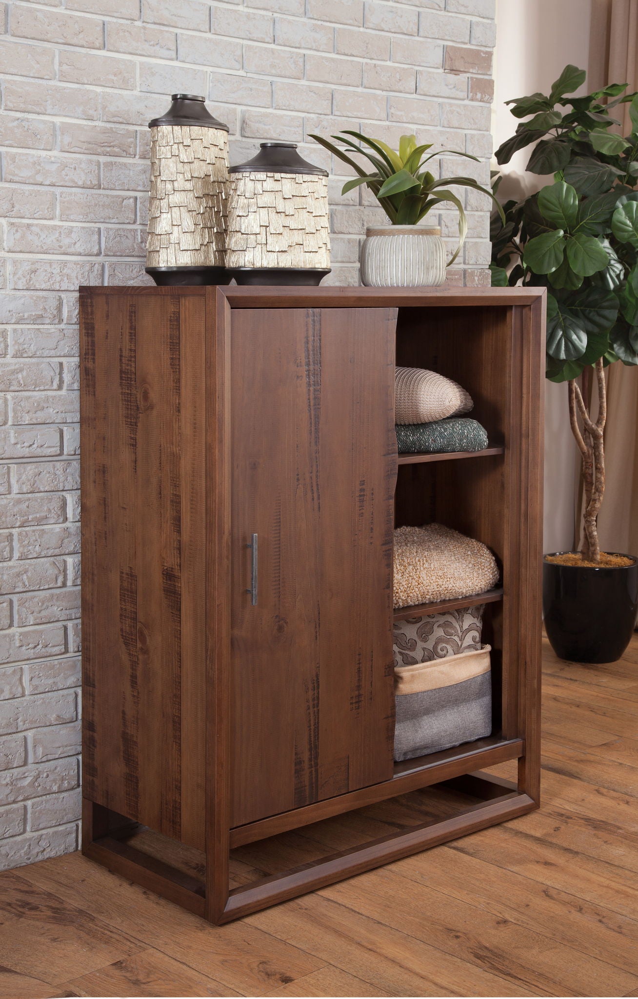 Lofton - Gentleman's Chest - Dark Brown - Hornell Furniture Outlet