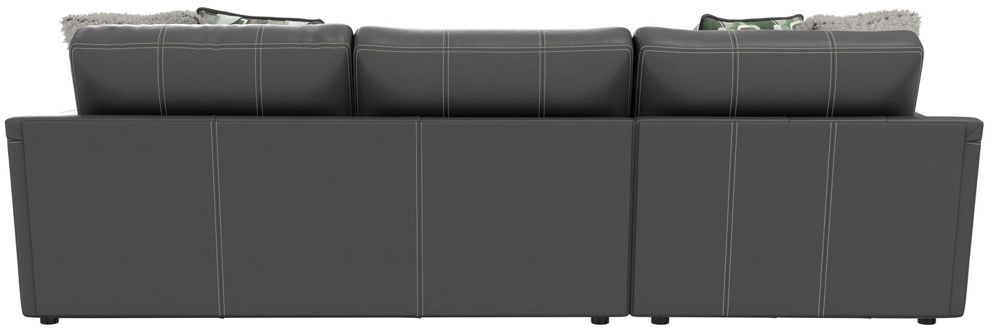 Minori - Italian Leather Sofa / Chaise And Cocktail Ottoman - Hornell Furniture Outlet