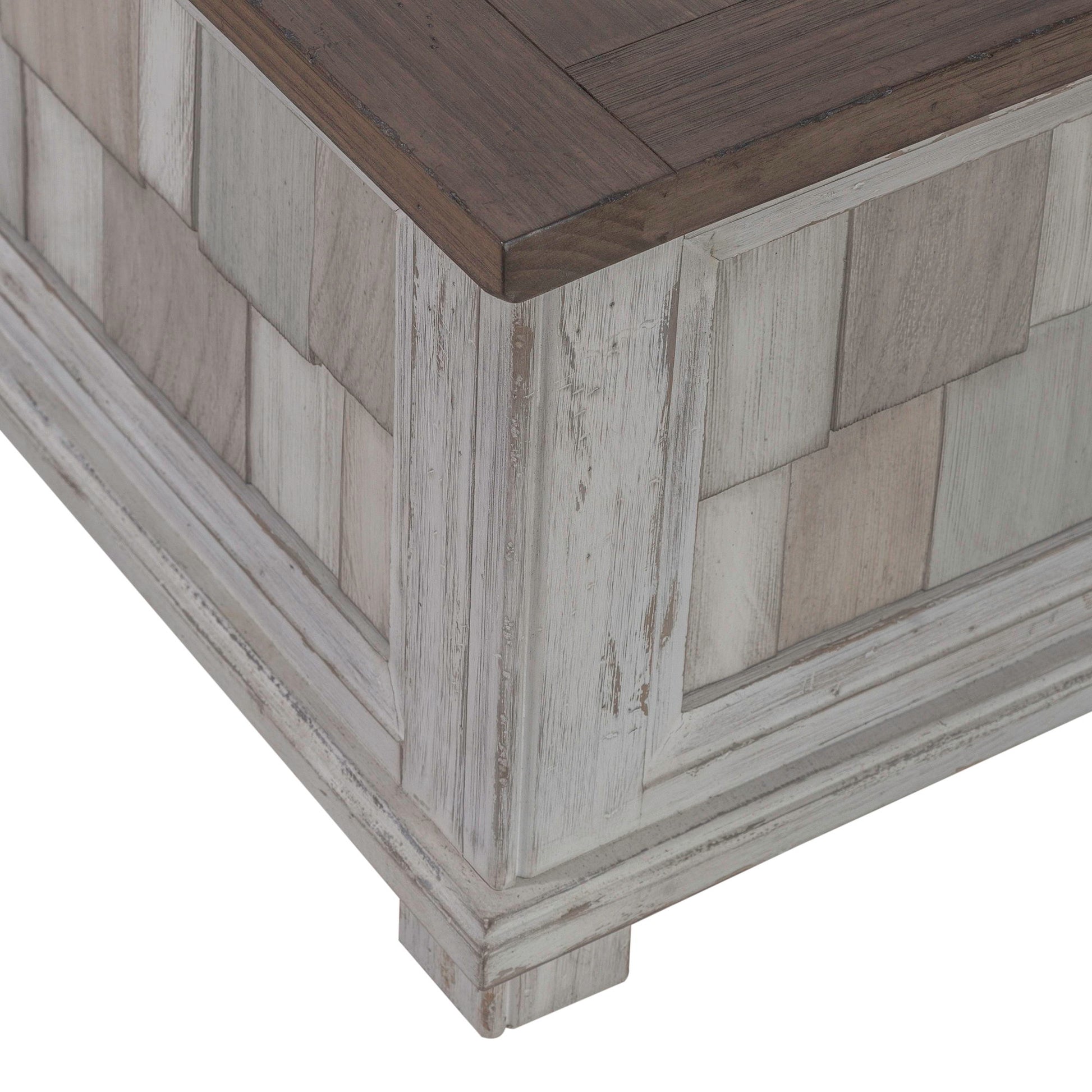 River Place - Lift Top Storage Cocktail Table - White - Hornell Furniture Outlet